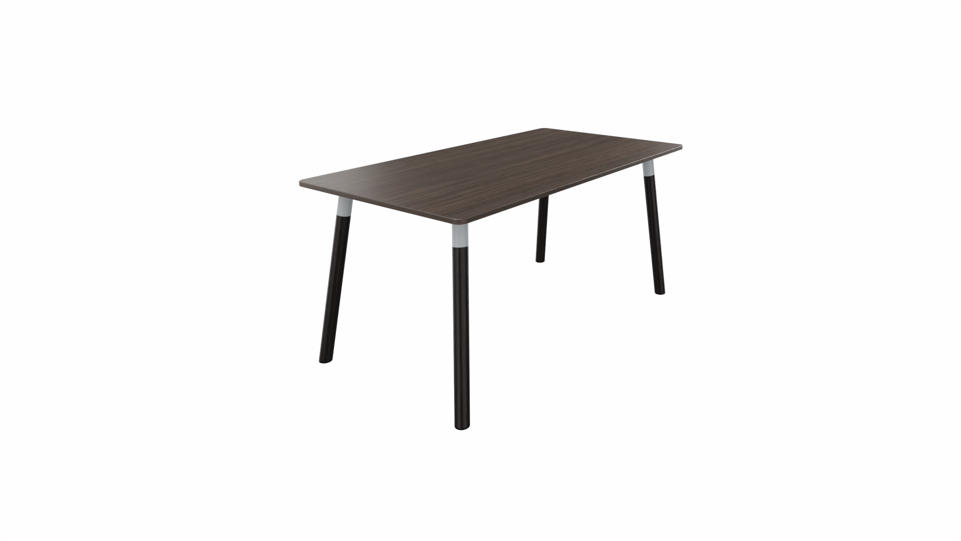 Tafel 8711 recht - 160 x 80 cm. - Alu - Eiken donker - Beuken donker afbeelding