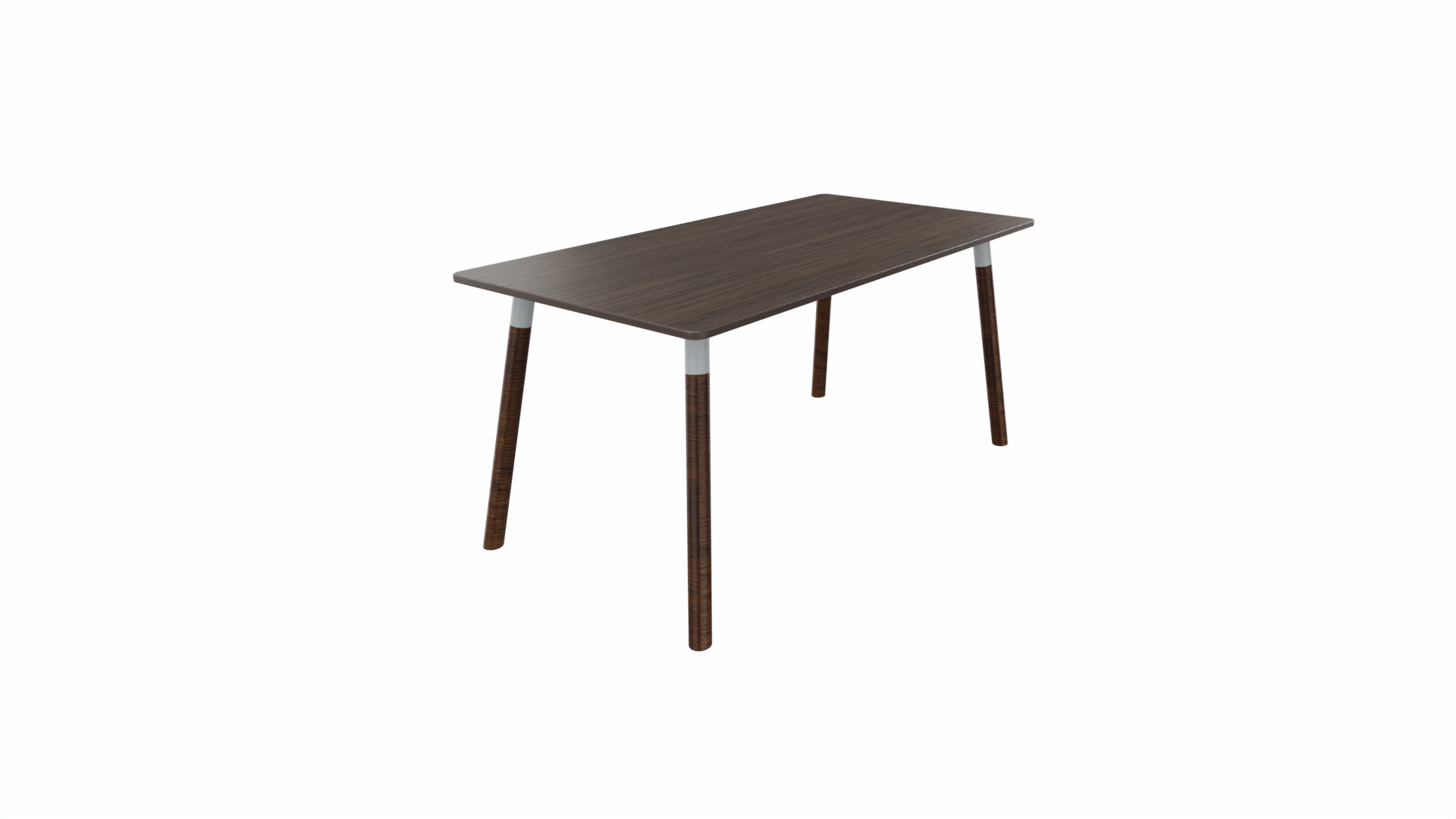 Tafel 8711 recht - 180 x 80 cm. - Alu - Eiken donker - Beuken wenge afbeelding