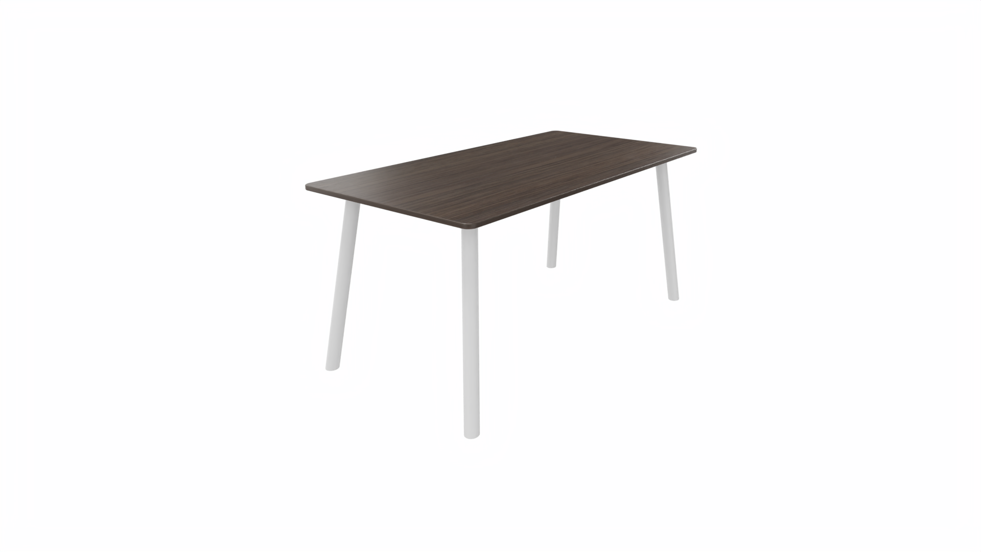 Tafel 8711 recht - 120 x 80 cm. - Wit - Eiken donker - Wit afbeelding
