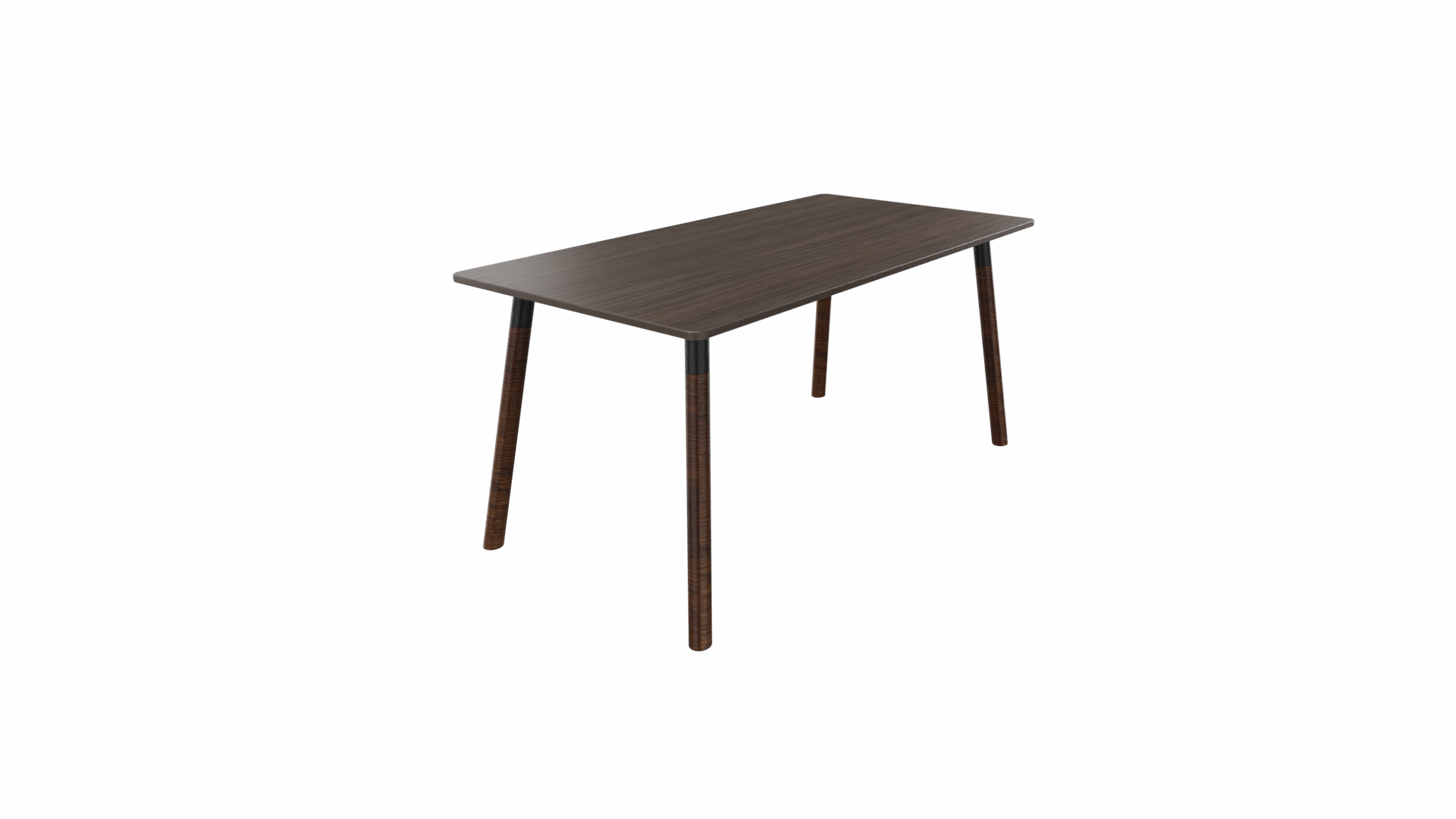 Tafel 8711 recht - 120 x 80 cm. - Zwart - Eiken donker - Beuken wenge afbeelding