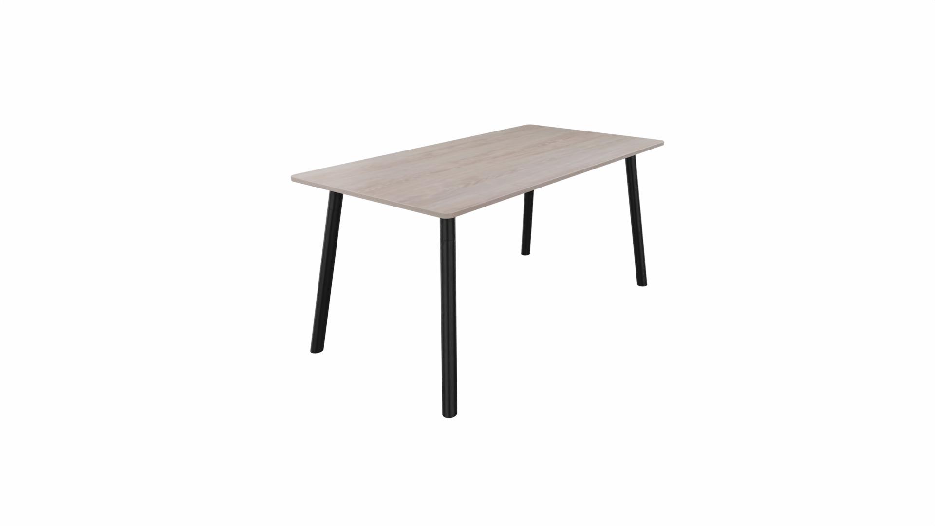 Tafel 8711 recht - 120 x 80 cm. - Zwart - Eiken Robson - Zwart afbeelding