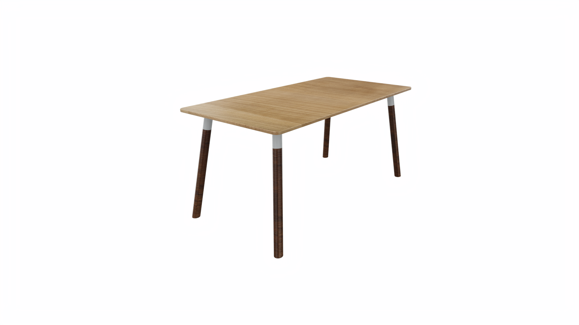 Tafel 8711 recht - 140 x 80 cm. - Alu - Toscaans noten - Beuken wenge afbeelding
