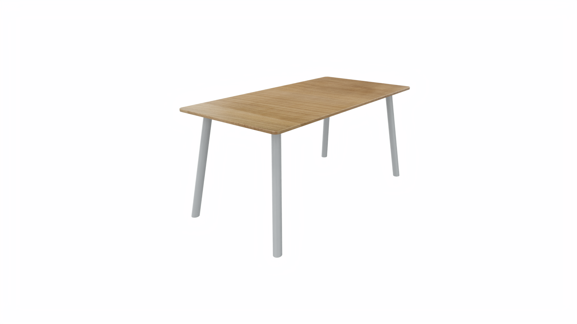 Tafel 8711 recht - 180 x 80 cm. - Alu - Toscaans noten - Aluminium afbeelding