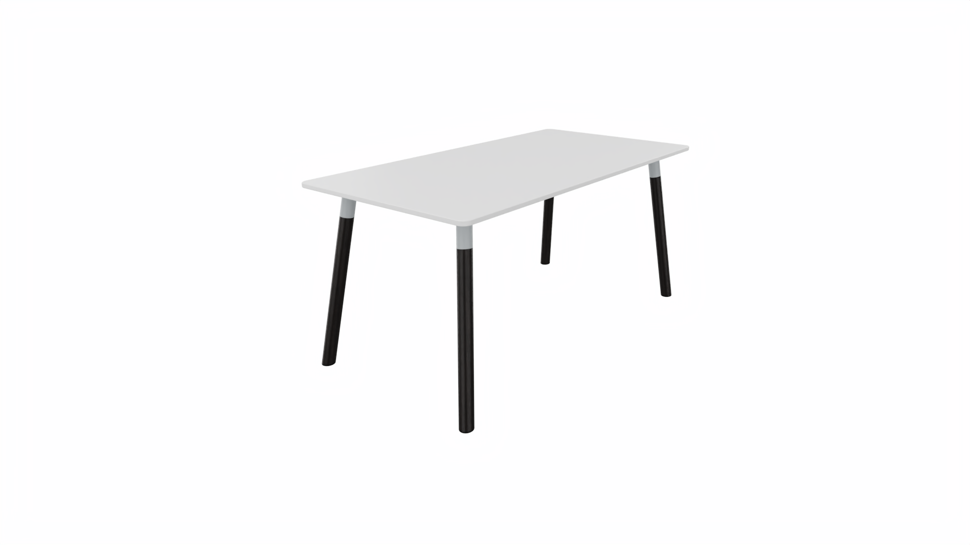 Tafel 8711 recht - 120 x 80 cm. - Alu - Wit - Beuken donker afbeelding