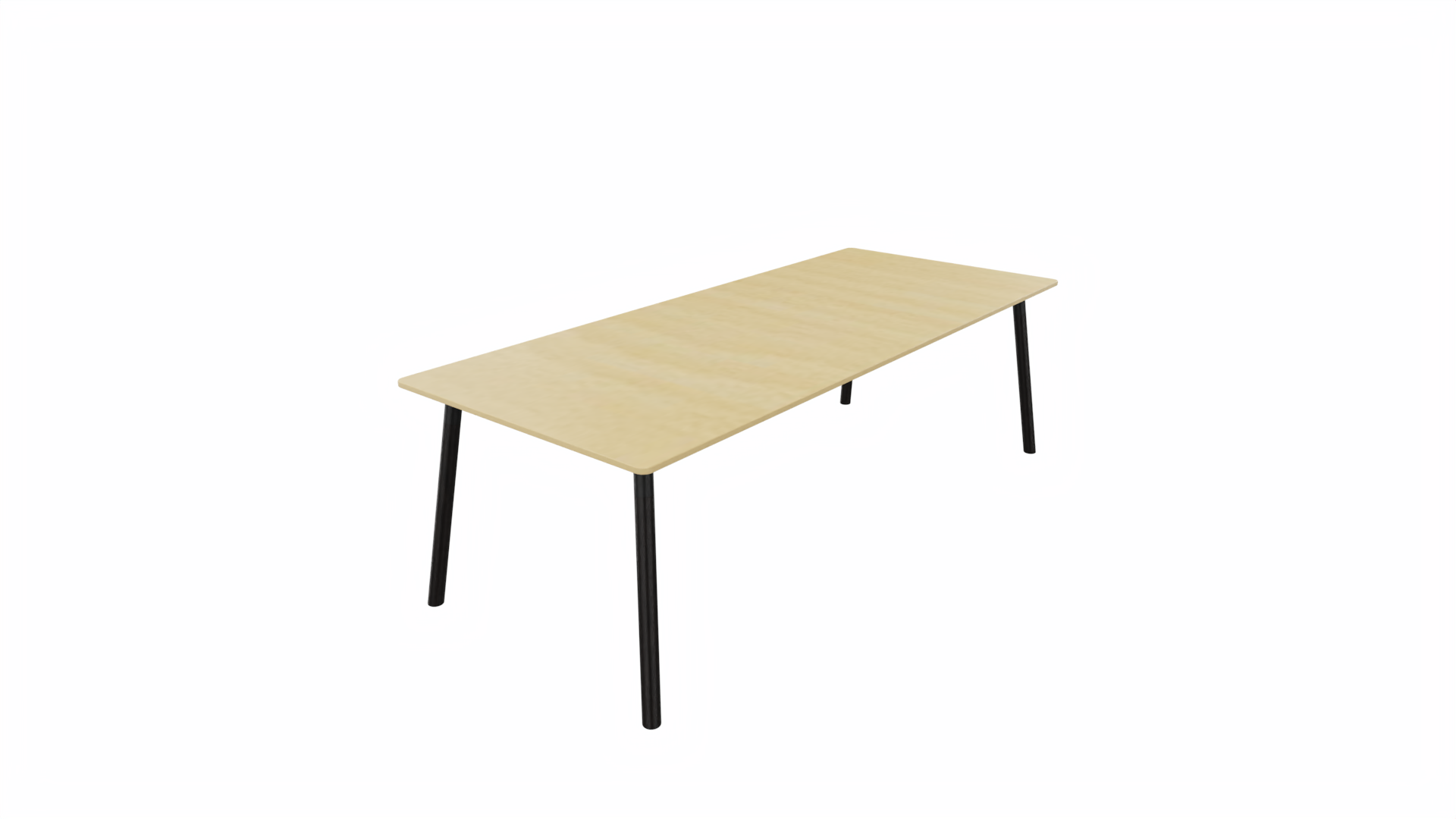 Tafel 8811 recht - 200 x 100 cm. - Zwart - Beuken - Beuken donker afbeelding