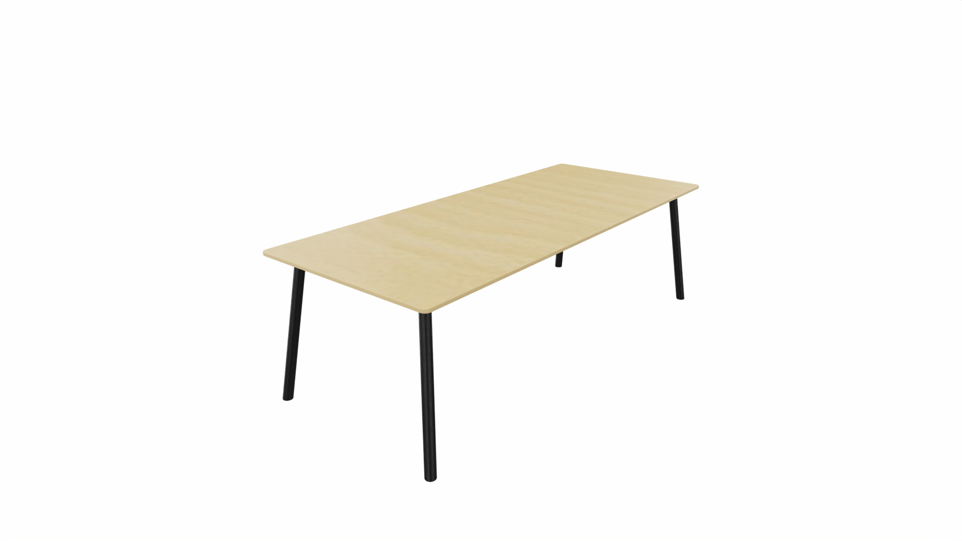 Tafel 8811 recht - 200 x 100 cm. - Zwart - Beuken - Zwart afbeelding