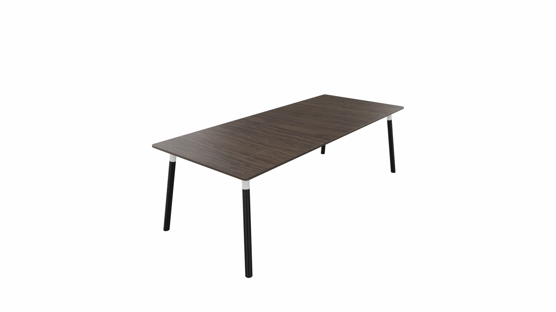 Tafel 8811 recht - 240 x 100 cm. - Wit - Eiken donker - Beuken donker afbeelding