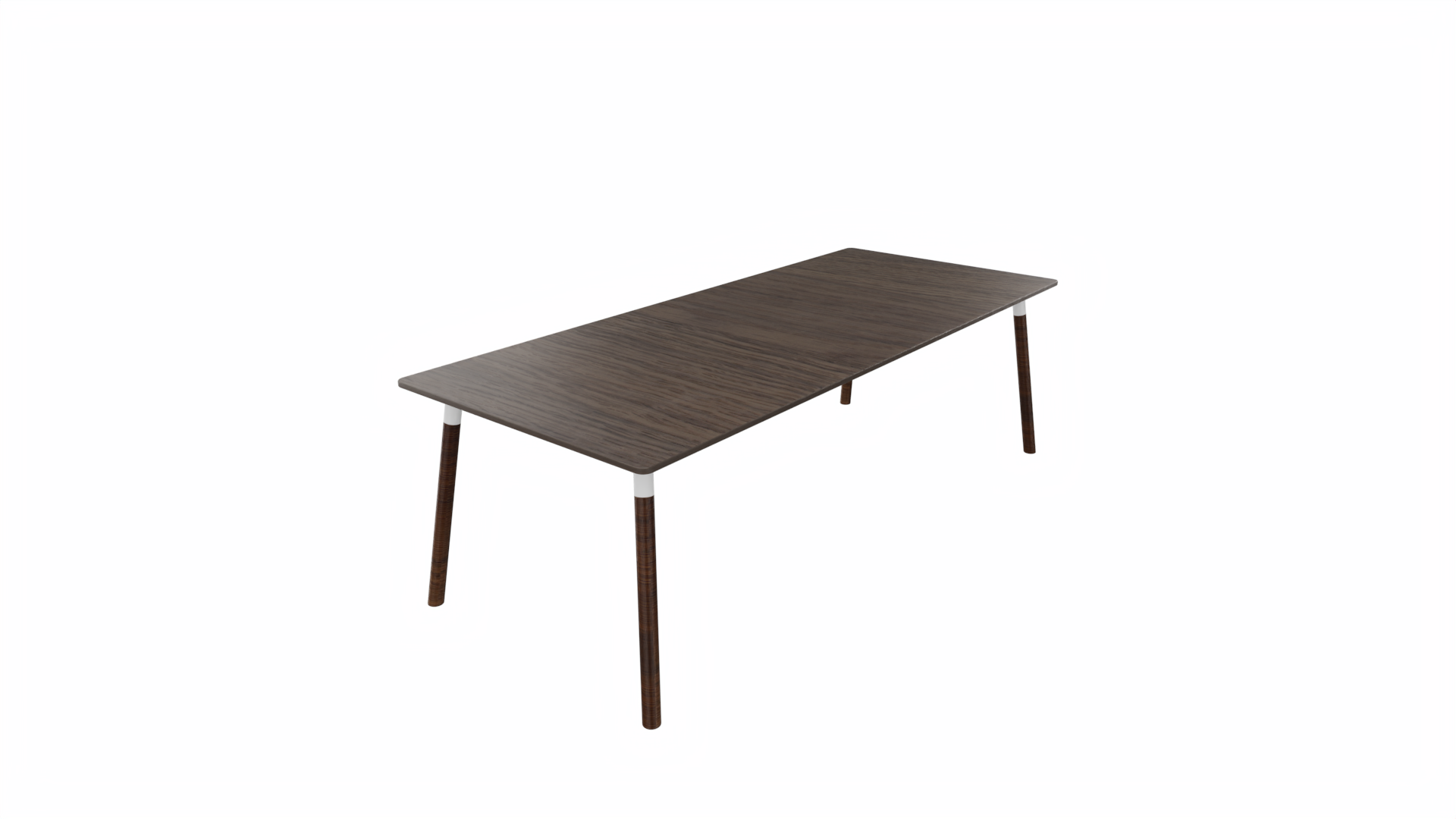 Tafel 8811 recht - 200 x 100 cm. - Wit - Eiken donker - Beuken wenge afbeelding