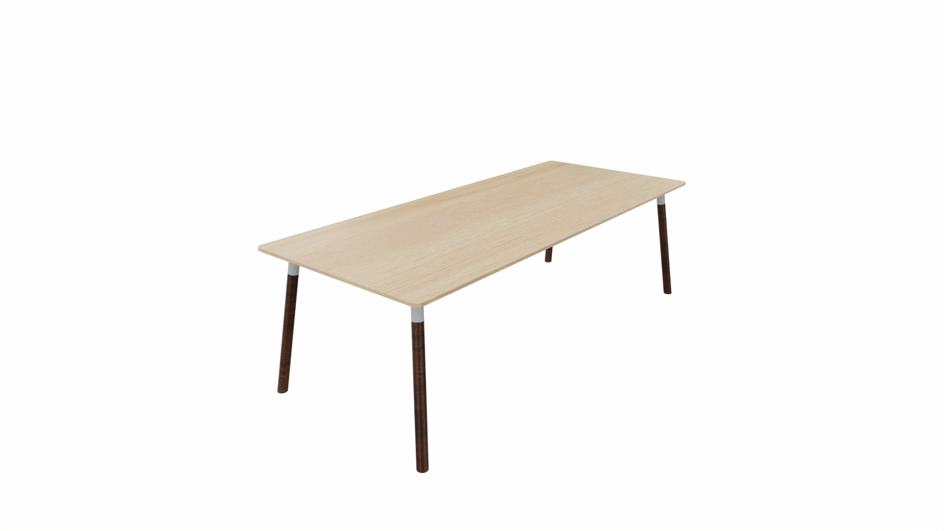 Tafel 8811 recht - 240 x 100 cm. - Alu - Eiken licht - Beuken wenge afbeelding