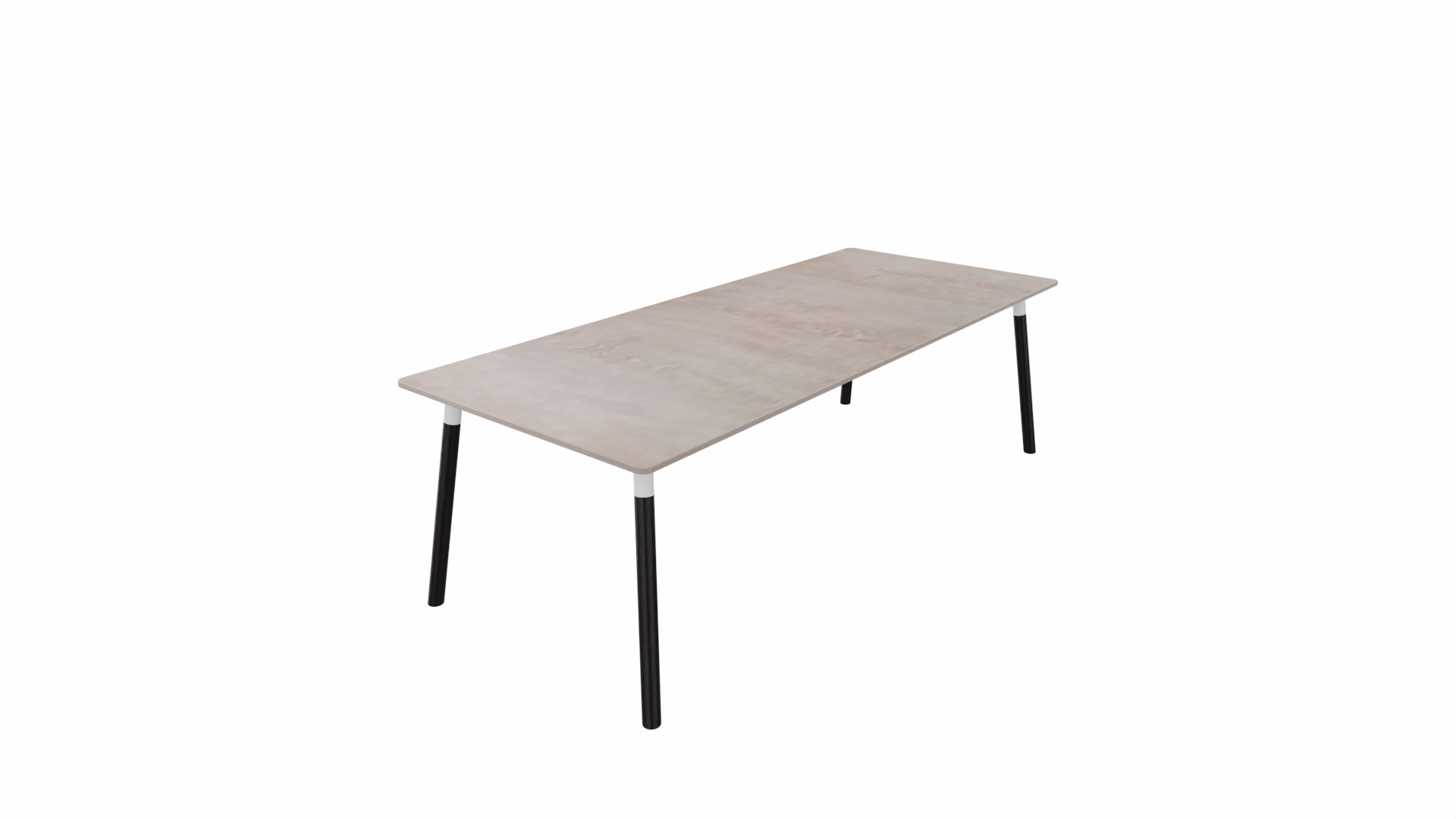 Tafel 8811 recht - 240 x 100 cm. - Wit - Eiken Robson - Beuken donker afbeelding