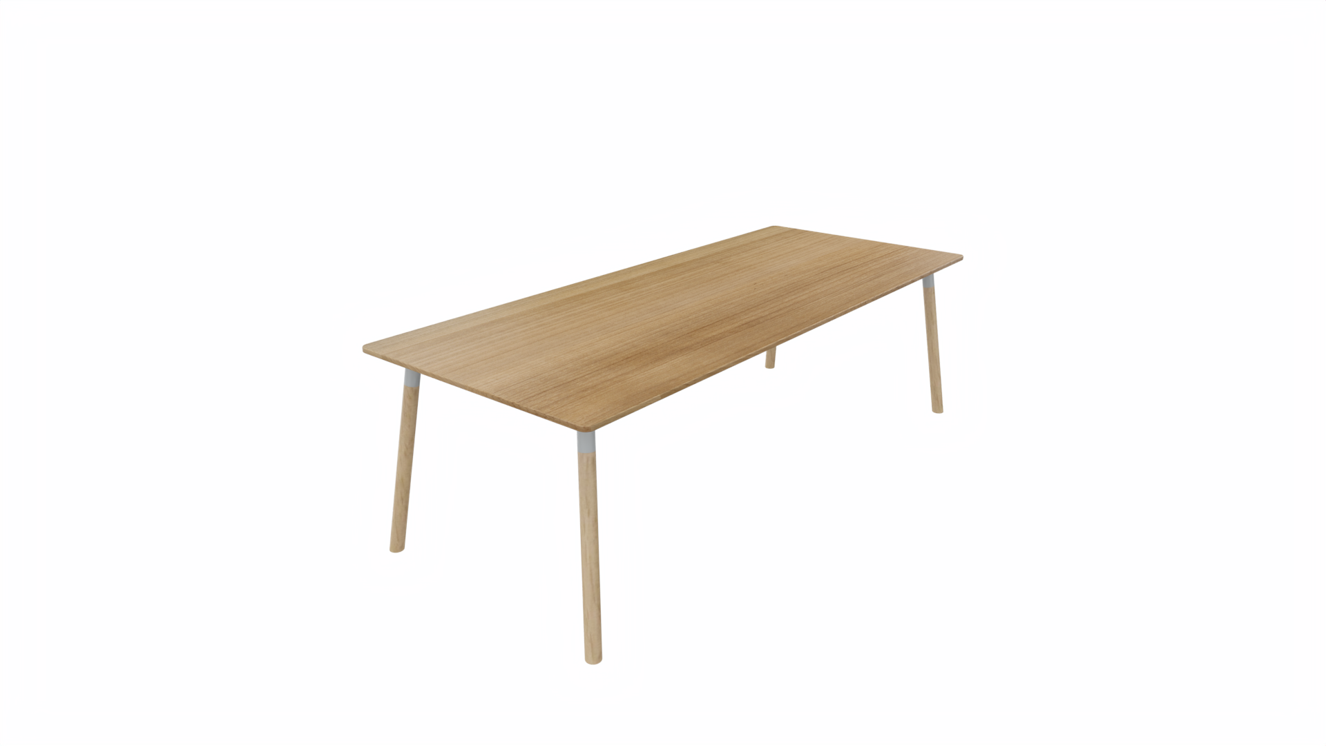 Tafel 8811 recht - 240 x 100 cm. - Alu - Toscaans noten - Beuken naturel afbeelding