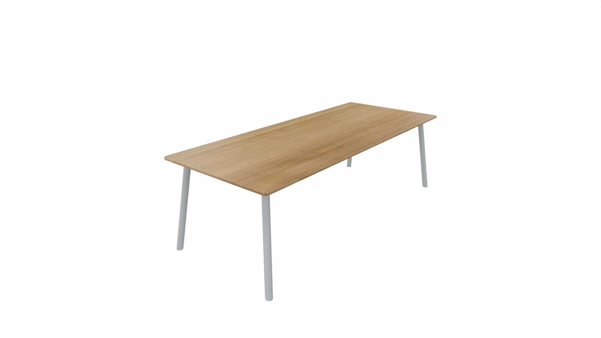 Tafel 8811 recht - 200 x 100 cm. - Alu - Toscaans noten - Aluminium afbeelding