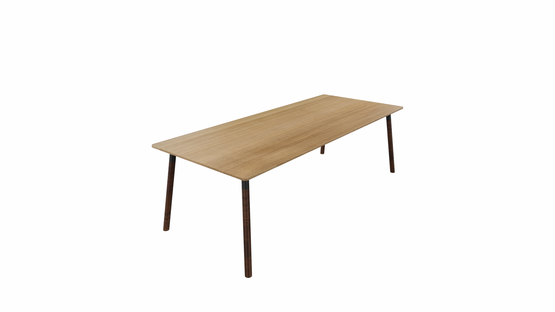 Tafel 8811 recht - 200 x 100 cm. - Zwart - Toscaans noten - Beuken wenge afbeelding