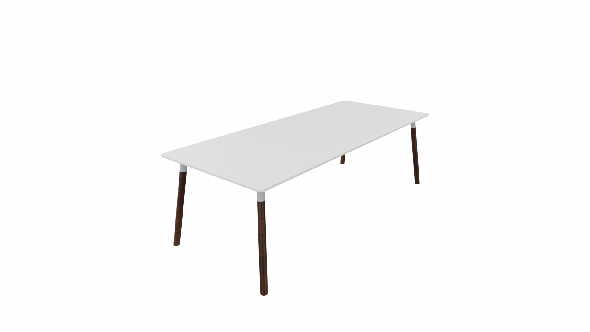 Tafel 8811 recht - 200 x 100 cm. - Alu - Wit - Beuken wenge afbeelding