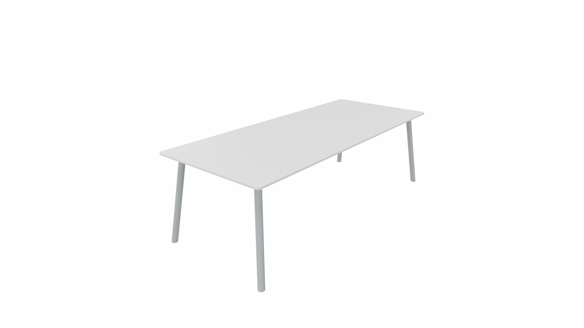 Tafel 8811 recht - 200 x 100 cm. - Alu - Wit - Aluminium afbeelding