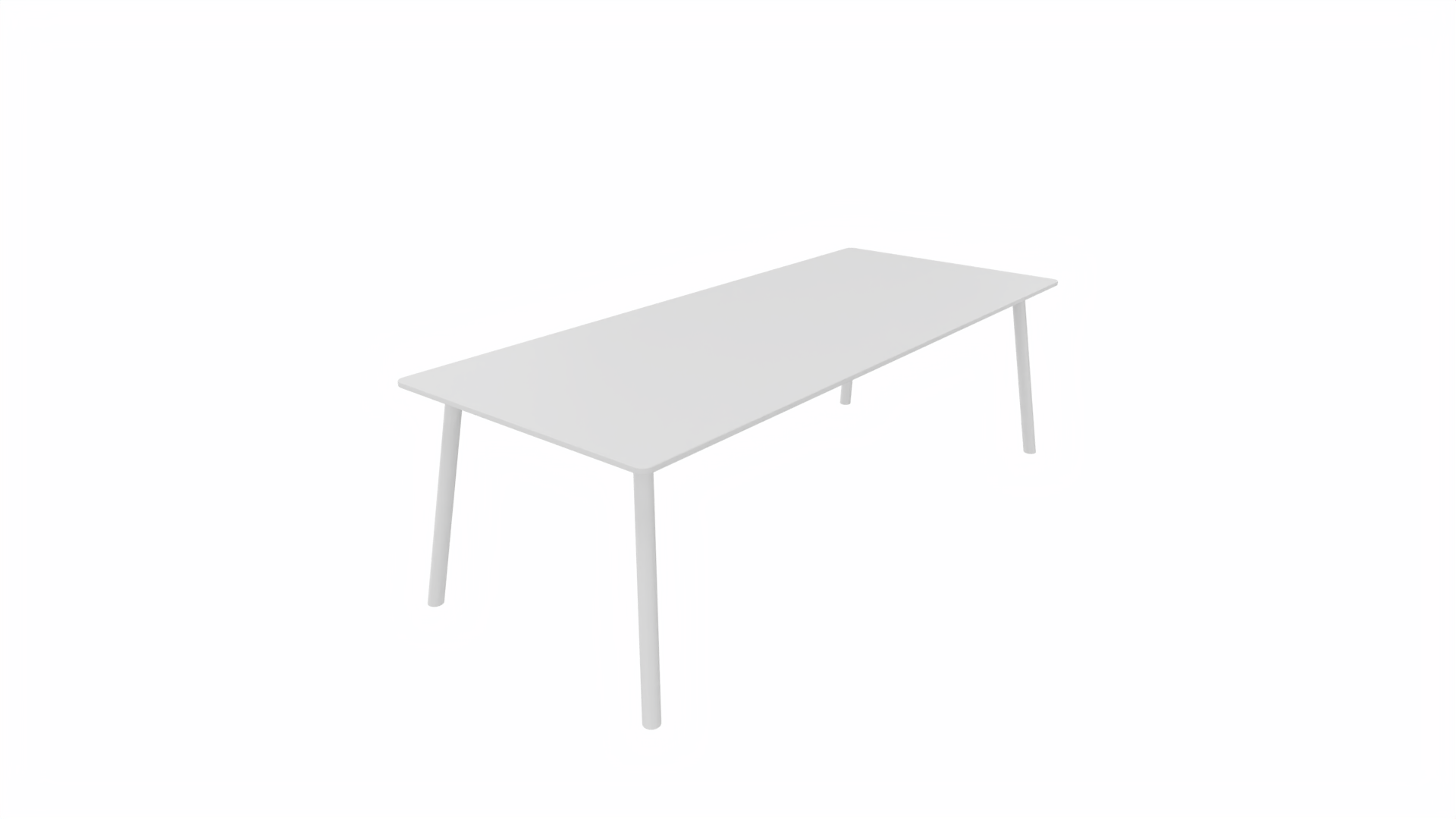 Tafel 8811 recht - 240 x 100 cm. - Wit - Wit - Wit afbeelding