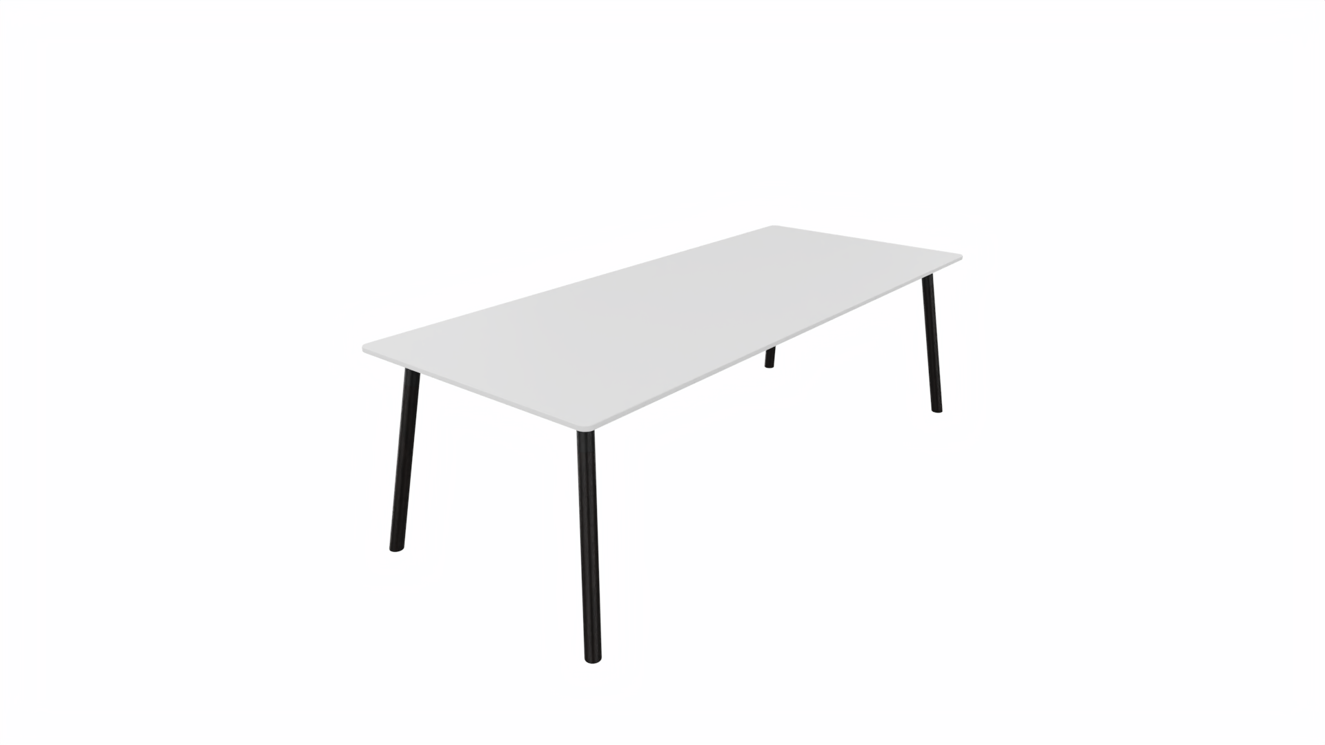 Tafel 8811 recht - 240 x 100 cm. - Zwart - Wit - Beuken donker afbeelding
