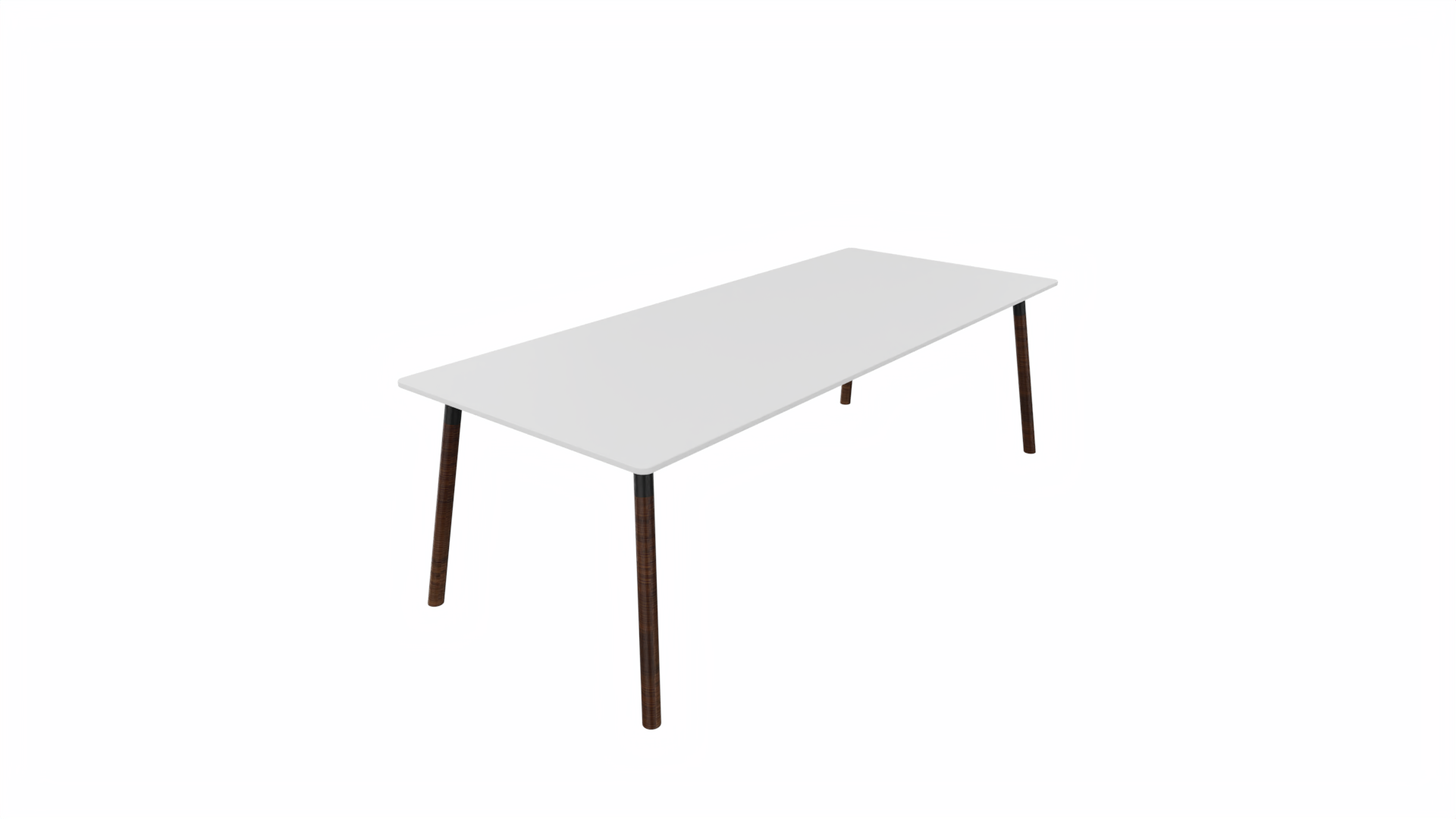 Tafel 8811 recht - 200 x 100 cm. - Zwart - Wit - Beuken wenge afbeelding