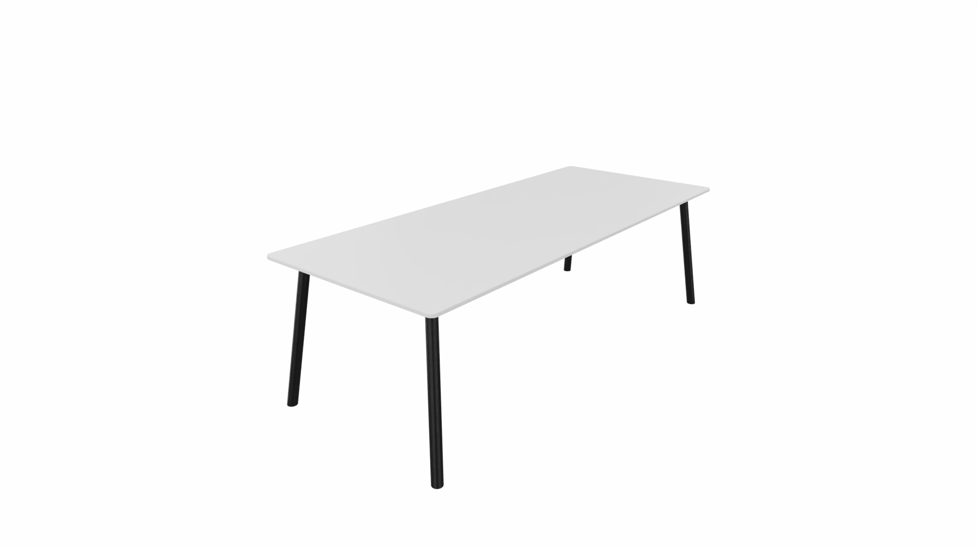 Tafel 8811 recht - 200 x 100 cm. - Zwart - Wit - Zwart afbeelding