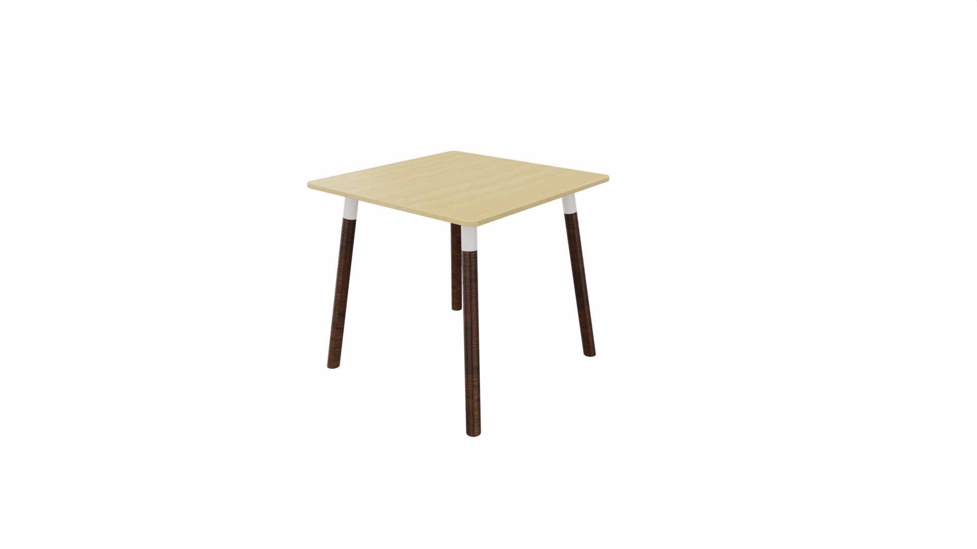 Tafel 8611 vierkant - 120 x 120 cm. - Wit - Beuken - Beuken wenge afbeelding