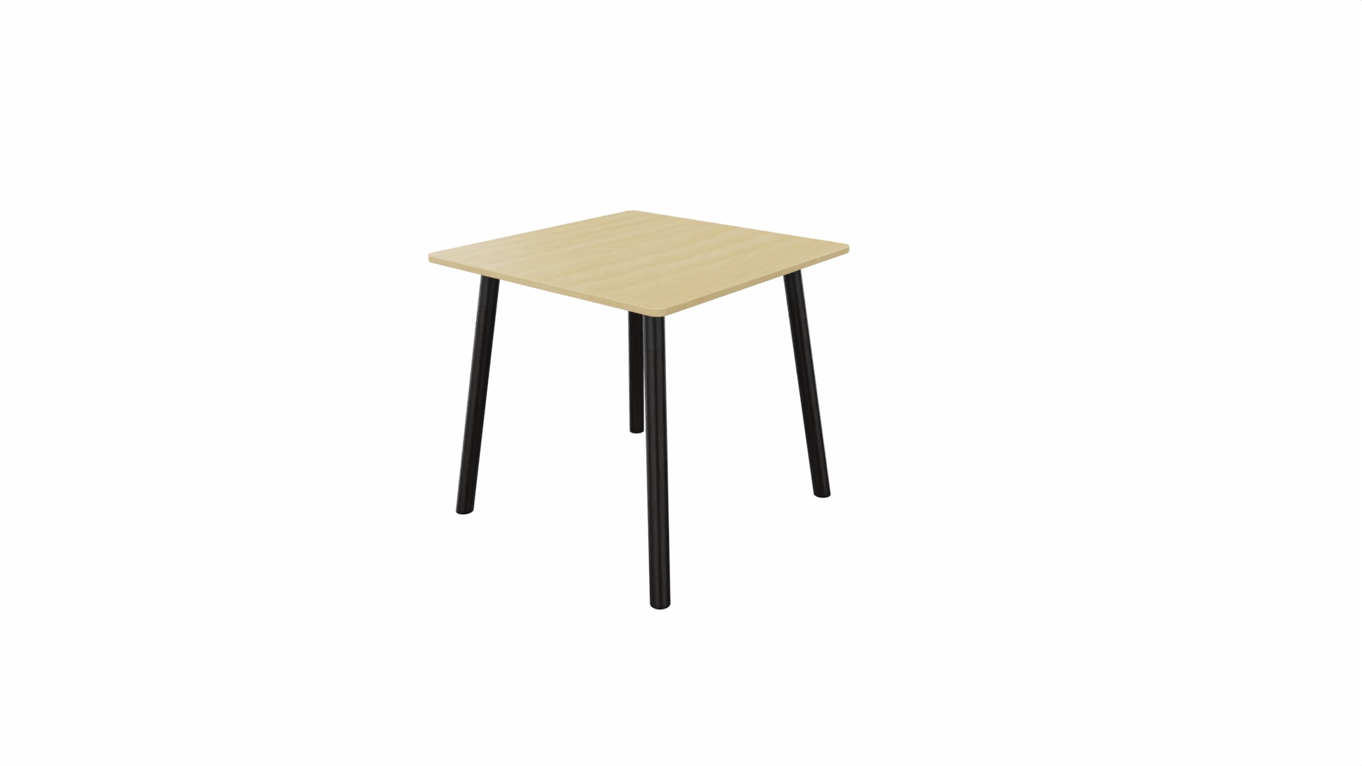 Tafel 8611 vierkant - 80 x 80 cm. - Zwart - Beuken - Beuken donker