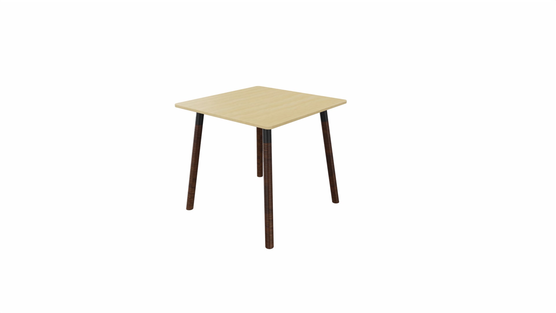 Tafel 8611 vierkant - 120 x 120 cm. - Zwart - Beuken - Beuken wenge