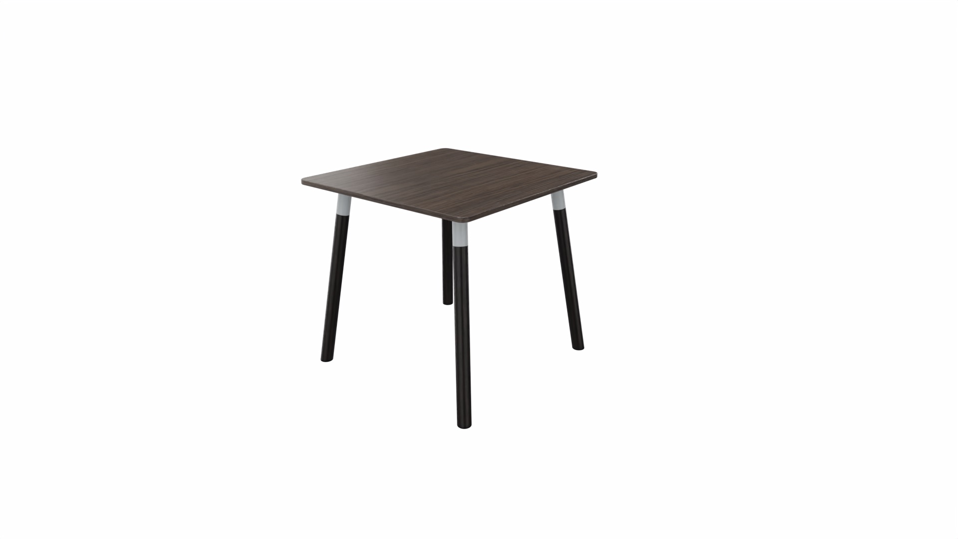 Tafel 8611 vierkant - 80 x 80 cm. - Alu - Eiken donker - Beuken donker