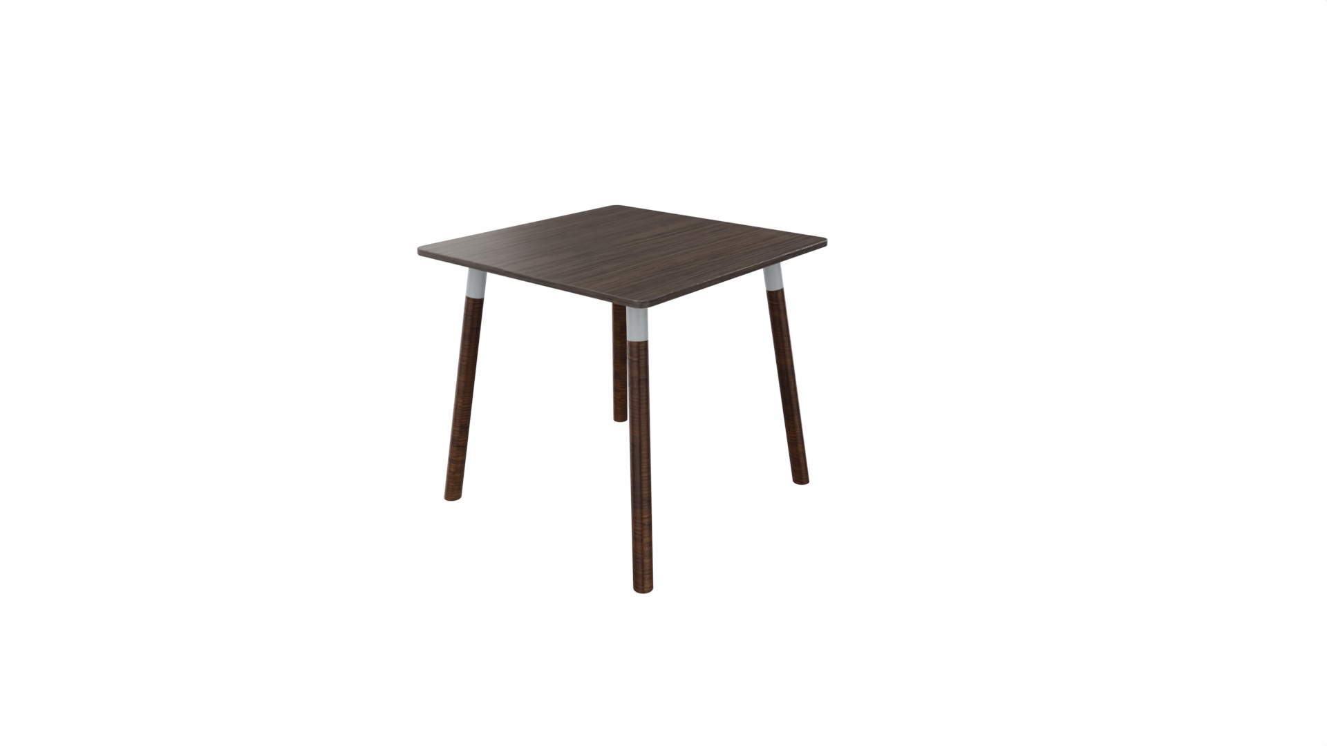 Tafel 8611 vierkant - 80 x 80 cm. - Alu - Eiken donker - Beuken wenge afbeelding