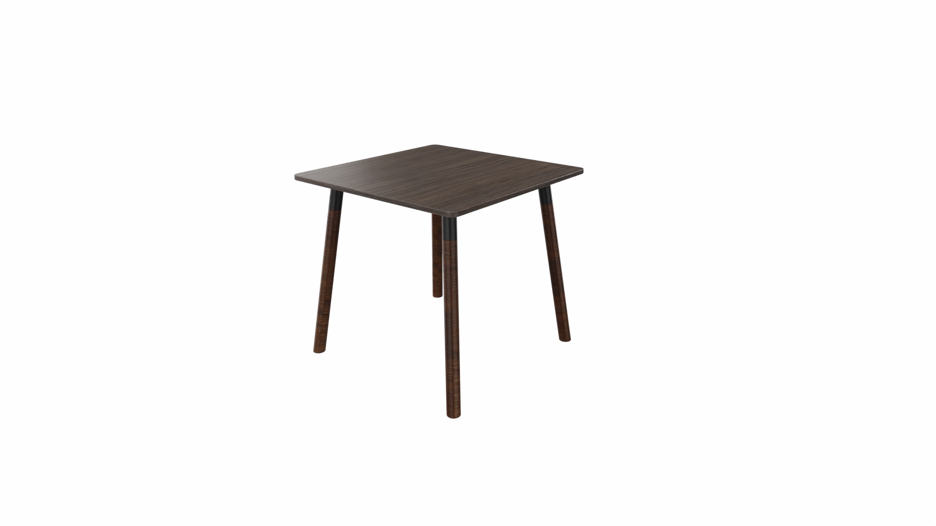 Tafel 8611 vierkant - 80 x 80 cm. - Zwart - Eiken donker - Beuken wenge afbeelding