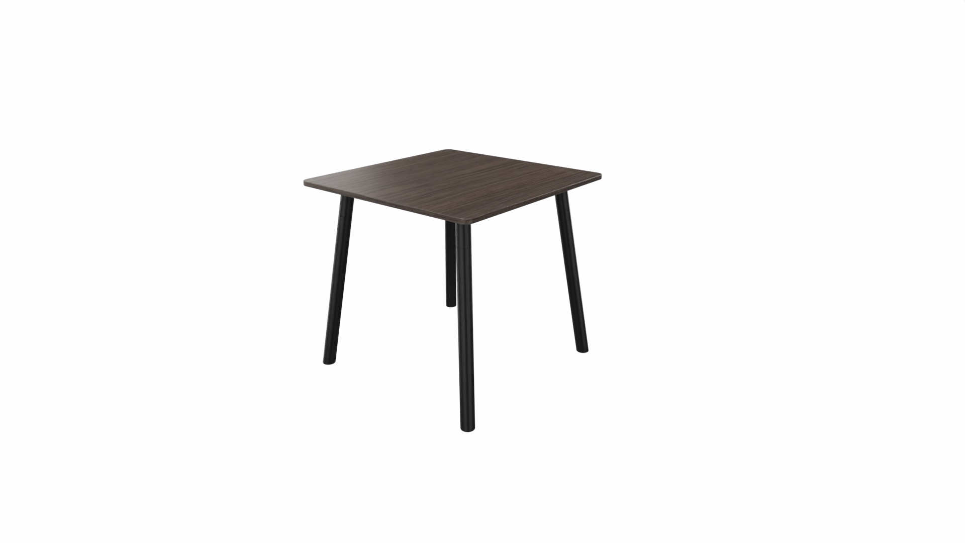 Tafel 8611 vierkant - 80 x 80 cm. - Zwart - Eiken donker - Zwart