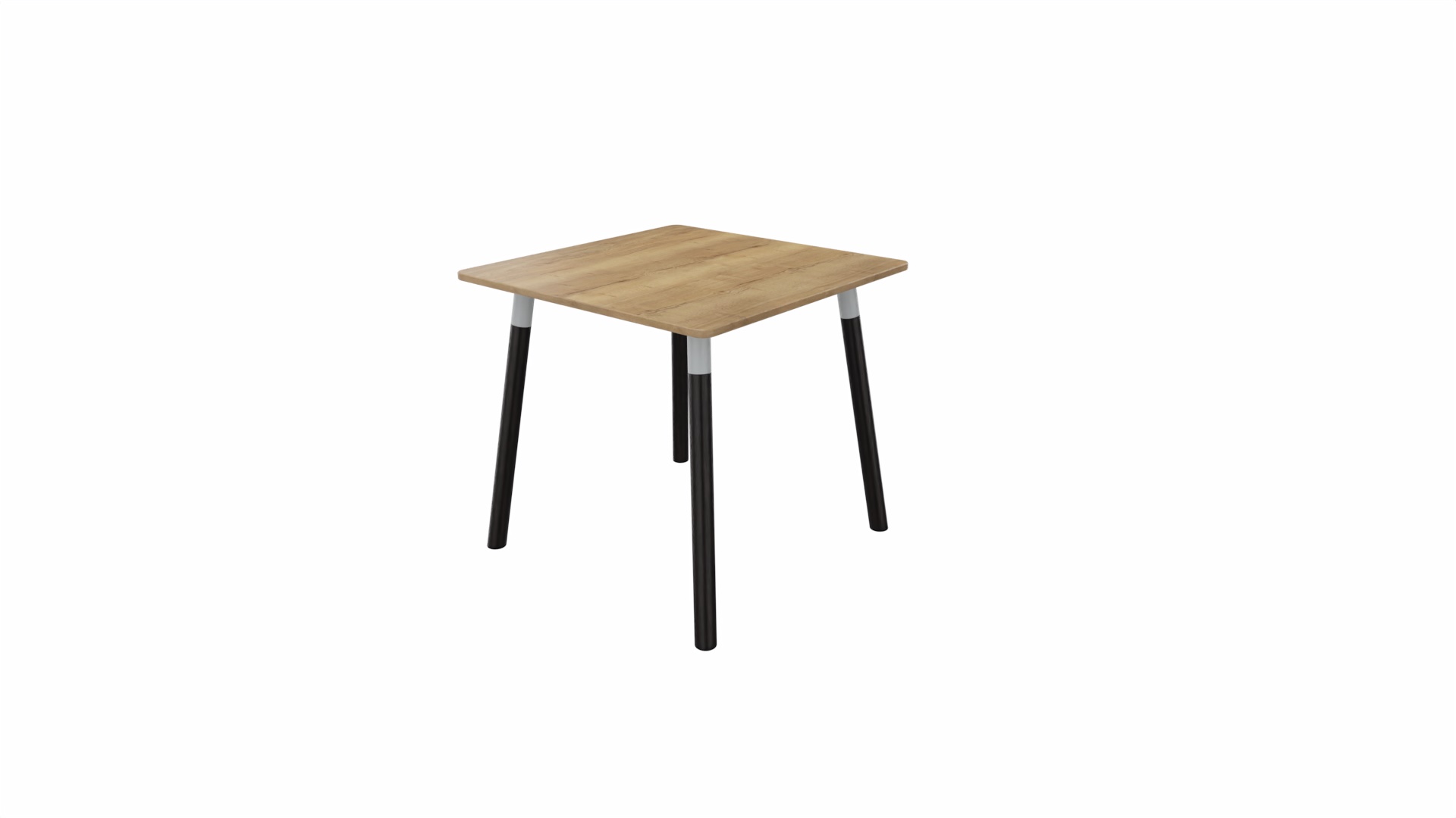 Tafel 8611 vierkant - 80 x 80 cm. - Alu - Eiken YT49a - Beuken donker afbeelding
