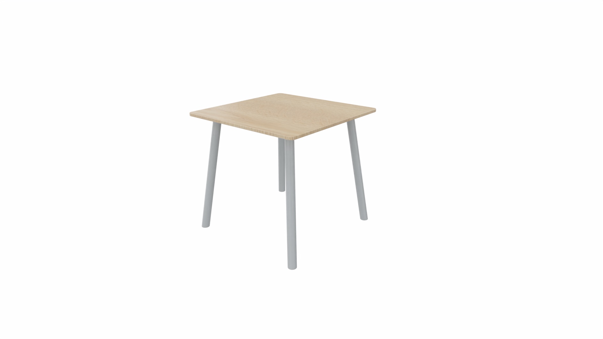 Tafel 8611 vierkant - 80 x 80 cm. - Alu - Eiken licht - Aluminium afbeelding