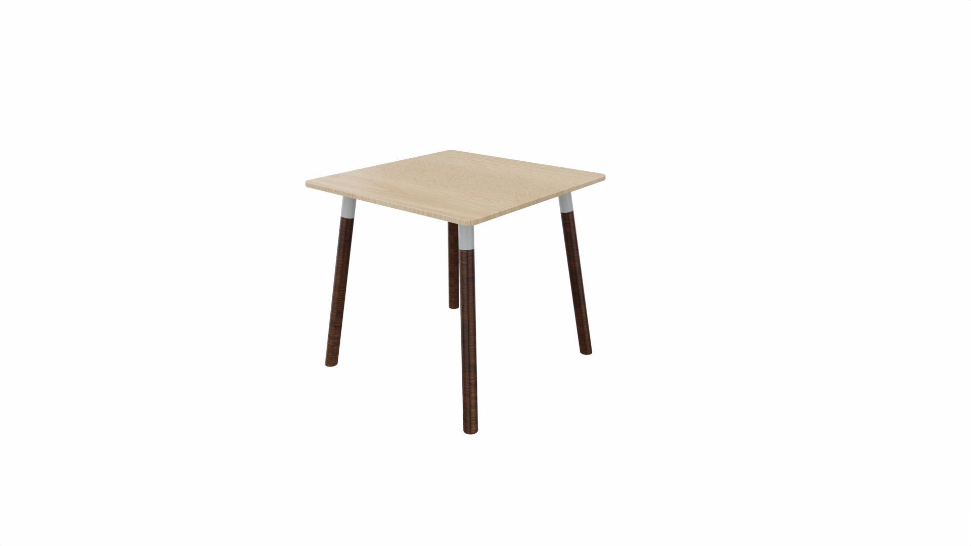 Tafel 8611 vierkant - 80 x 80 cm. - Alu - Eiken licht - Beuken wenge