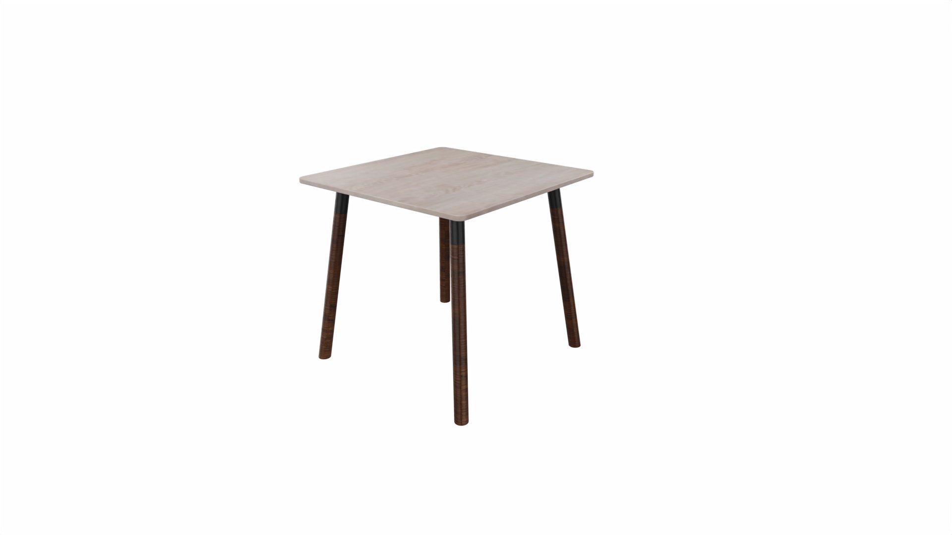 Tafel 8611 vierkant - 80 x 80 cm. - Zwart - Eiken Robson - Beuken wenge afbeelding