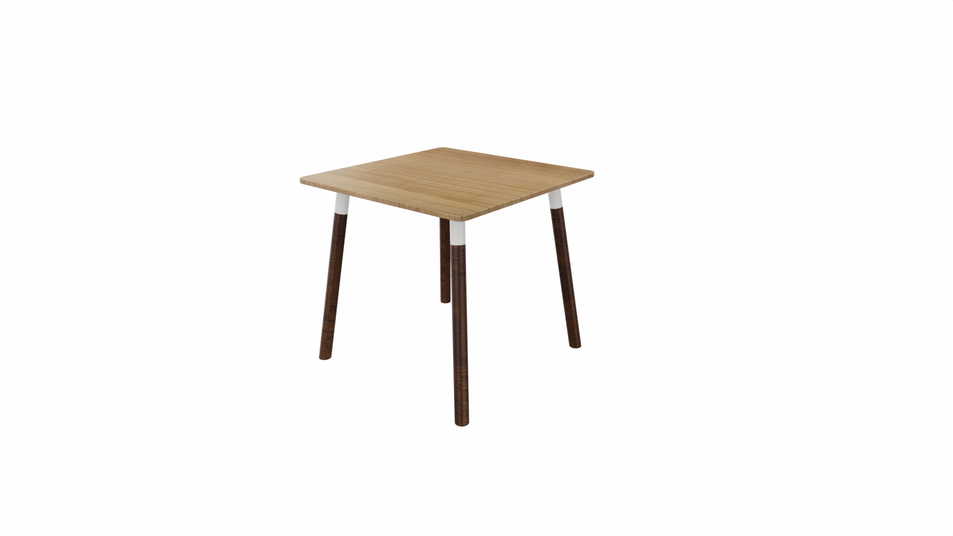 Tafel 8611 vierkant - 80 x 80 cm. - Wit - Toscaans noten - Beuken wenge afbeelding