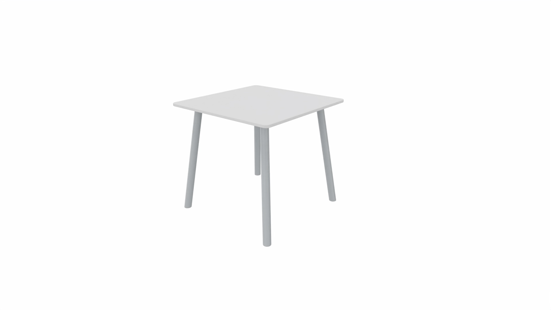 Tafel 8611 vierkant - 120 x 120 cm. - Alu - Wit - Aluminium afbeelding