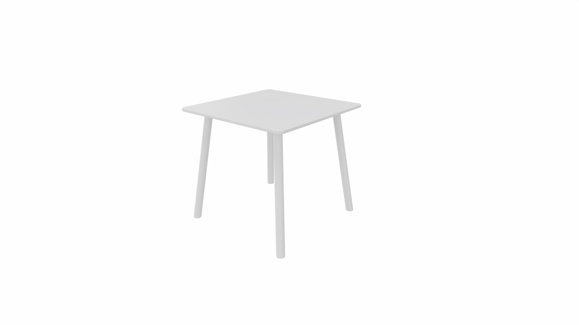 Tafel 8611 vierkant - 120 x 120 cm. - Wit - Wit - Wit afbeelding
