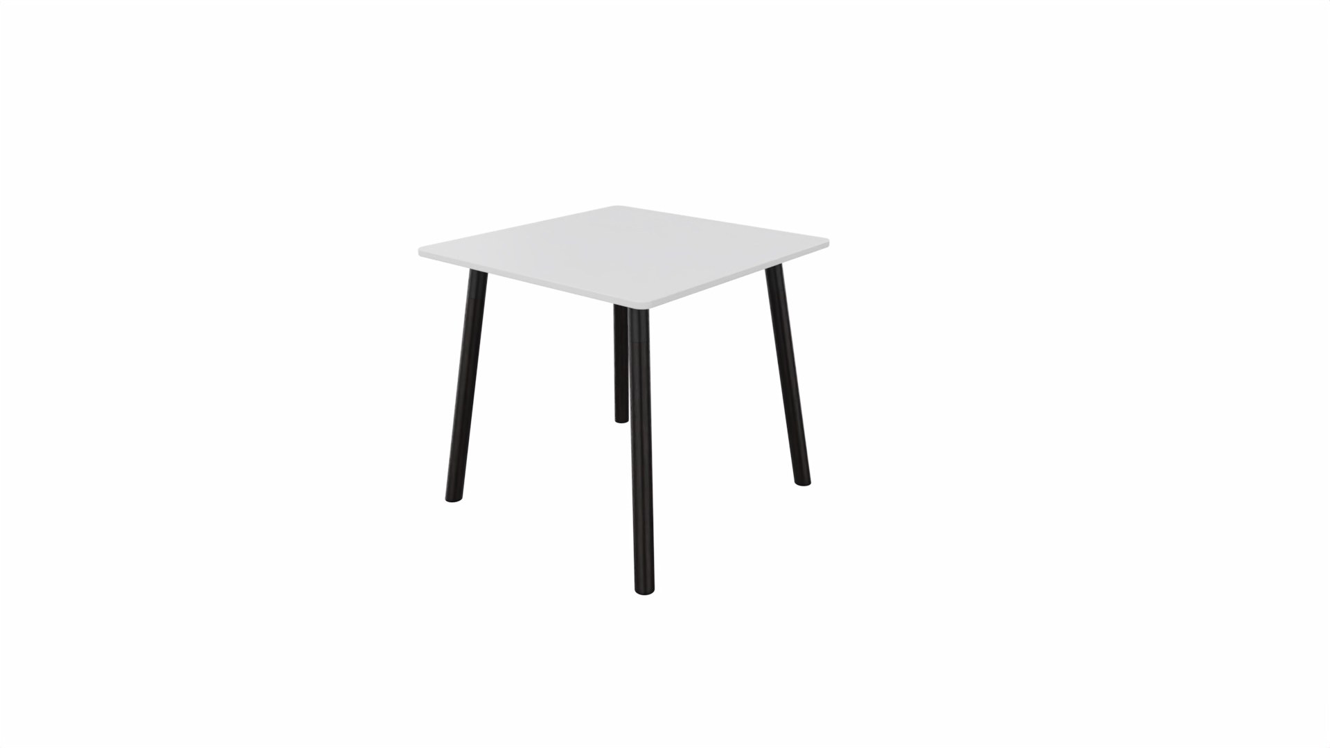 Tafel 8611 vierkant - 80 x 80 cm. - Zwart - Wit - Beuken donker afbeelding