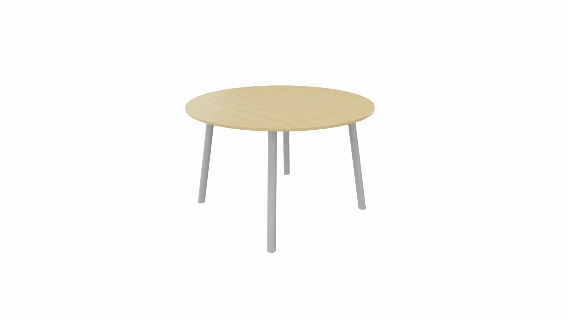 Tafel 9311 rond - 120 cm. - Alu - Beuken - Aluminium afbeelding