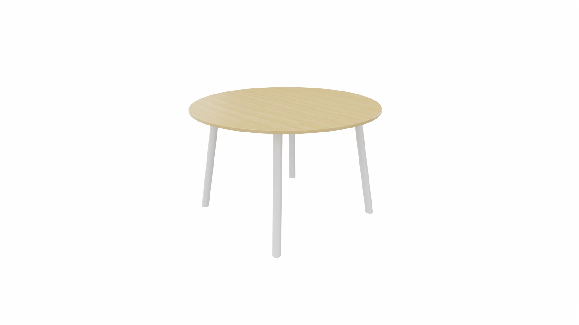 Tafel 9311 rond - 120 cm. - Wit - Beuken - Wit afbeelding