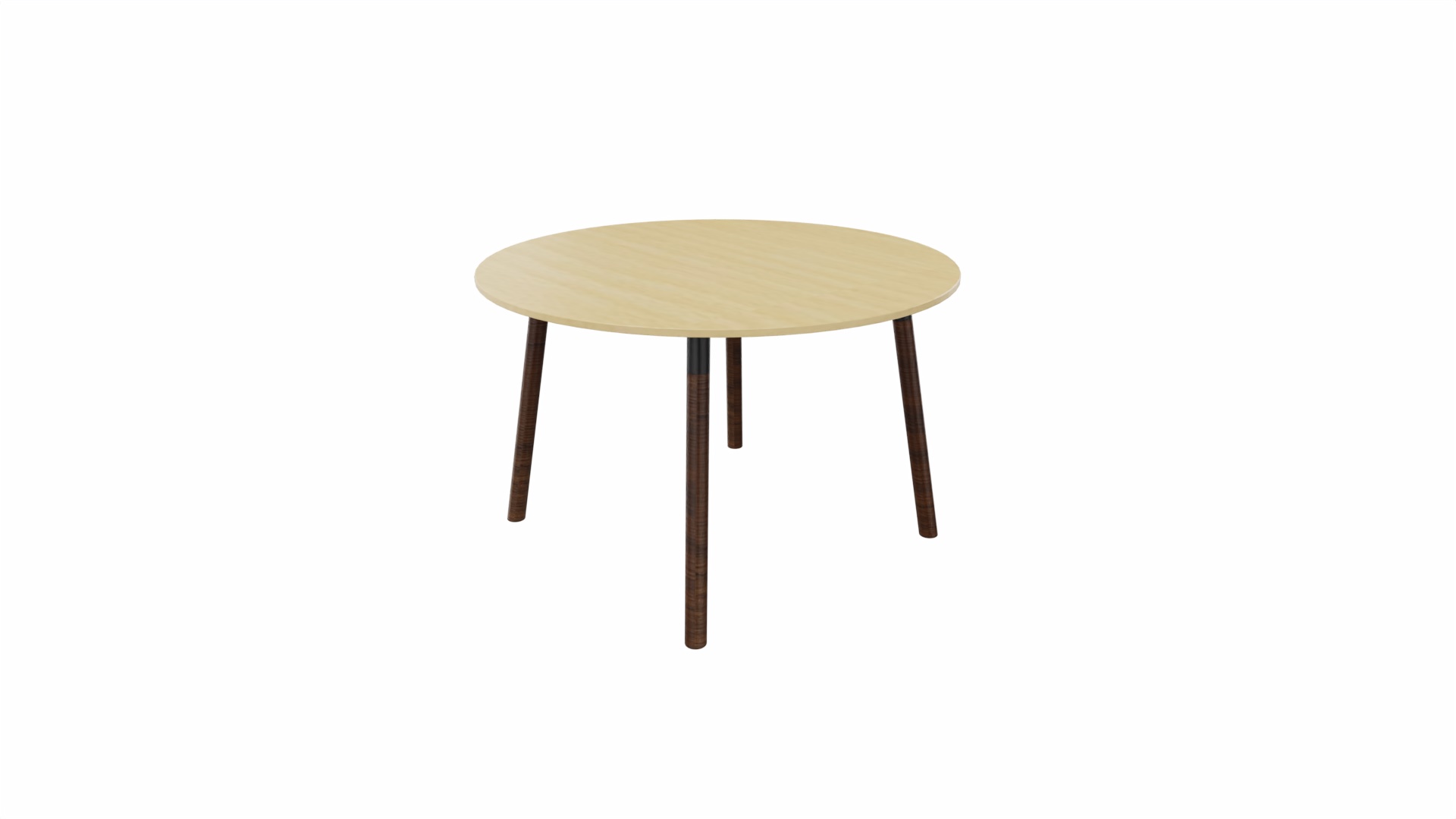 Tafel 9311 rond - 120 cm. - Zwart - Beuken - Beuken wenge afbeelding