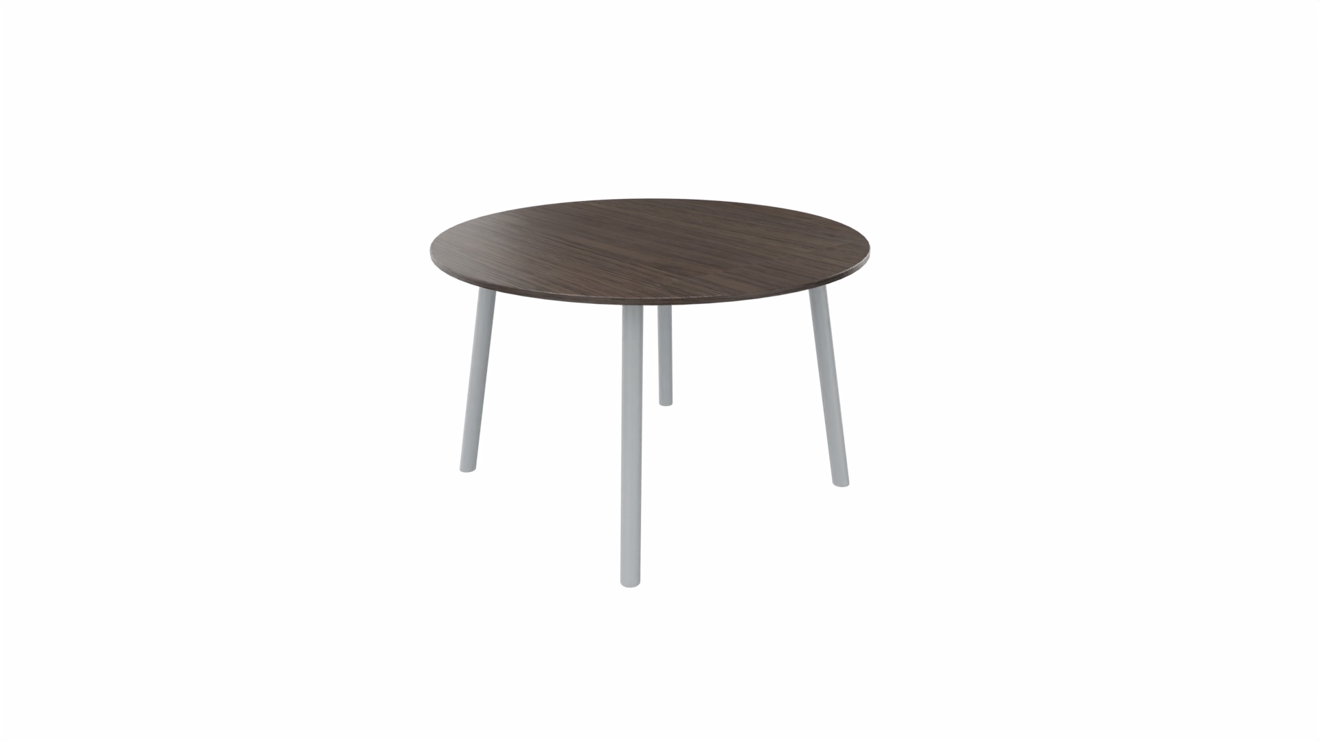 Tafel 9311 rond - 120 cm. - Alu - Eiken donker - Aluminium afbeelding