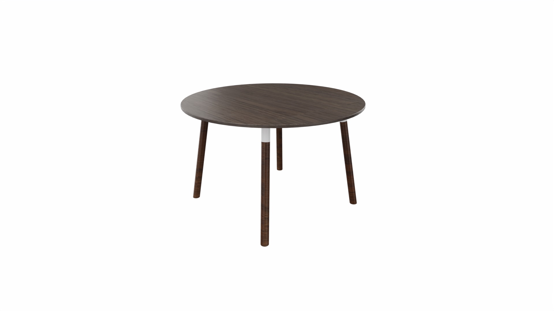 Tafel 9311 rond - 120 cm. - Wit - Eiken donker - Beuken wenge afbeelding