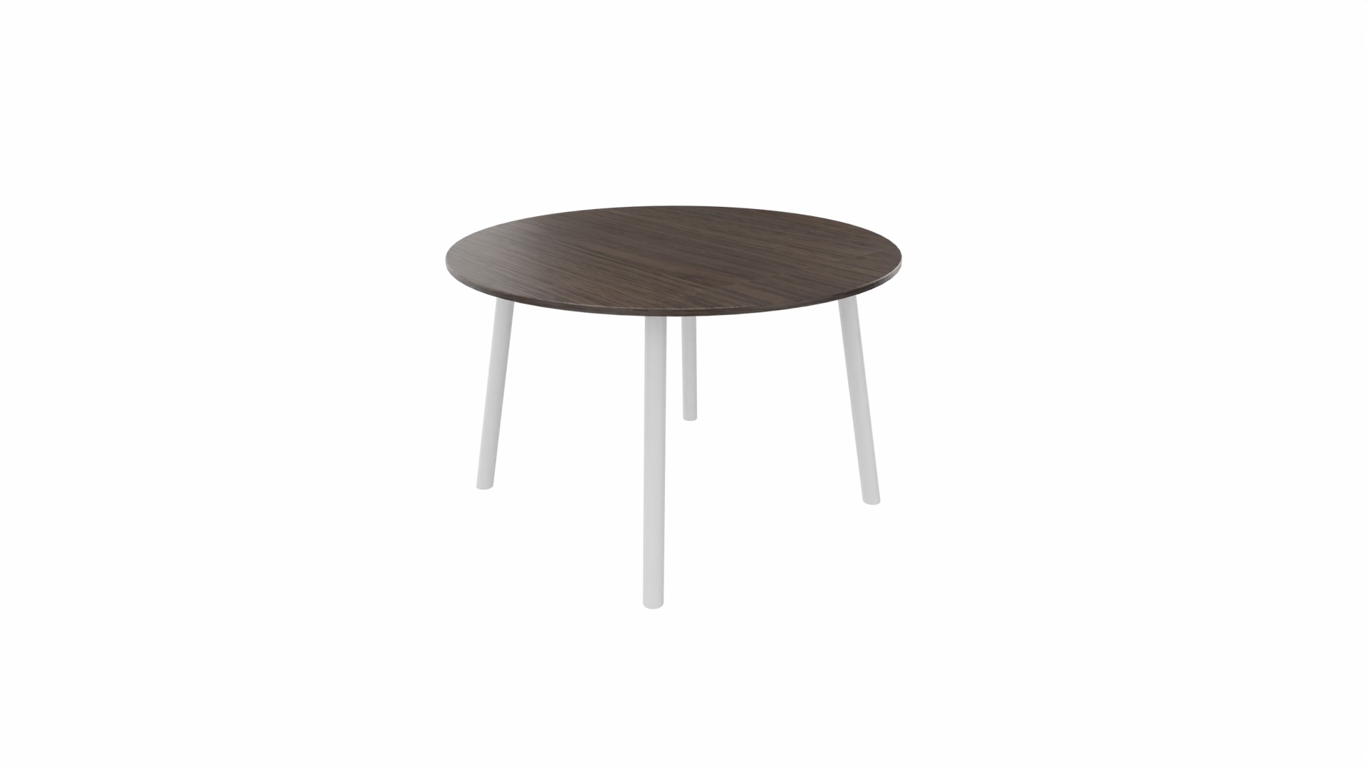 Tafel 9311 rond - 80 cm. - Wit - Eiken donker - Wit
