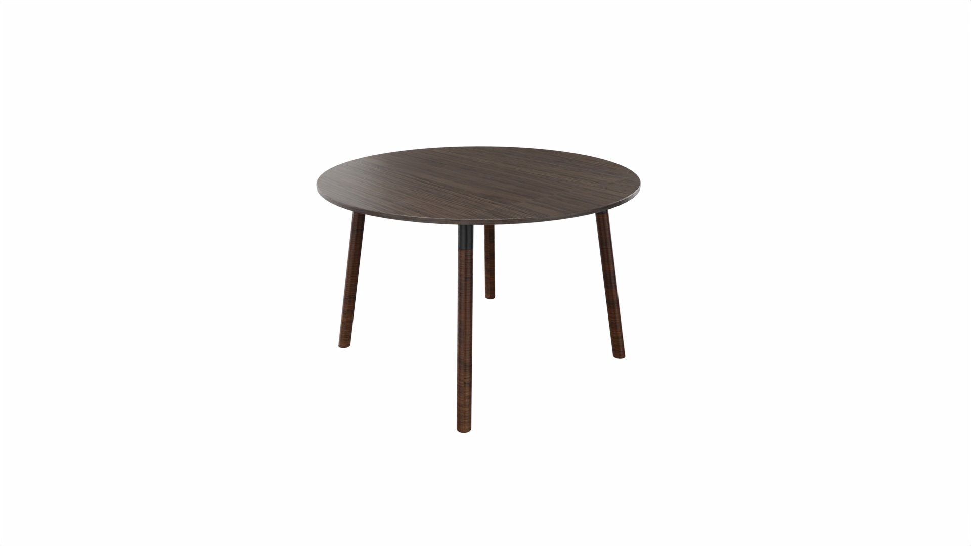 Tafel 9311 rond - 80 cm. - Zwart - Eiken donker - Beuken wenge afbeelding