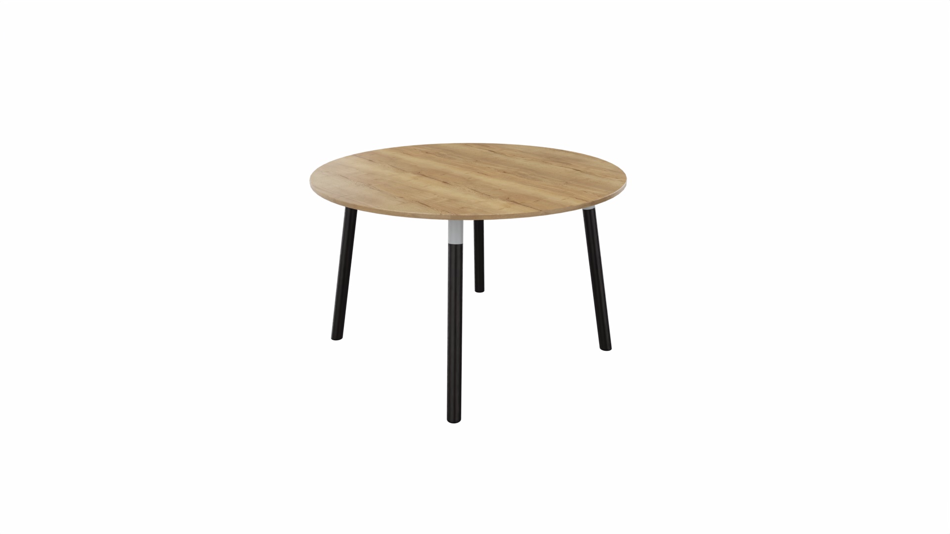 Tafel 9311 rond - 80 cm. - Alu - Eiken YT49a - Beuken donker afbeelding