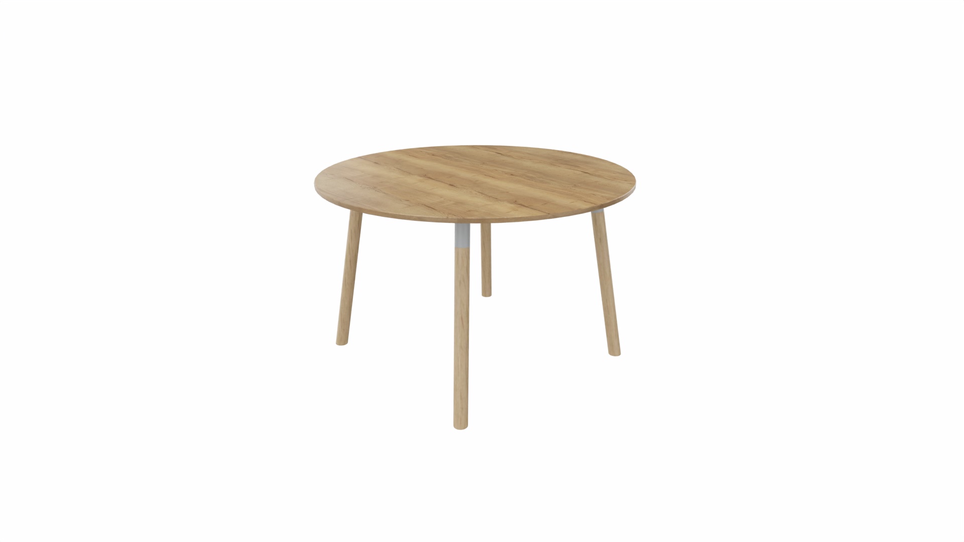 Tafel 9311 rond - 120 cm. - Alu - Eiken YT49a - Beuken naturel afbeelding