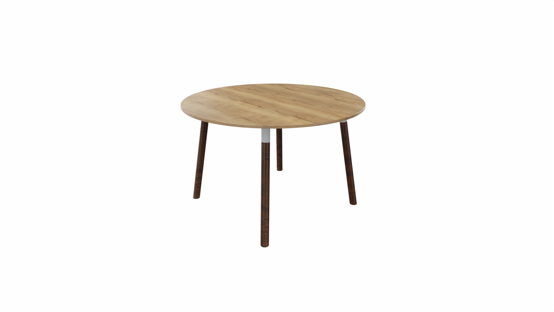 Tafel 9311 rond - 80 cm. - Alu - Eiken YT49a - Beuken wenge afbeelding