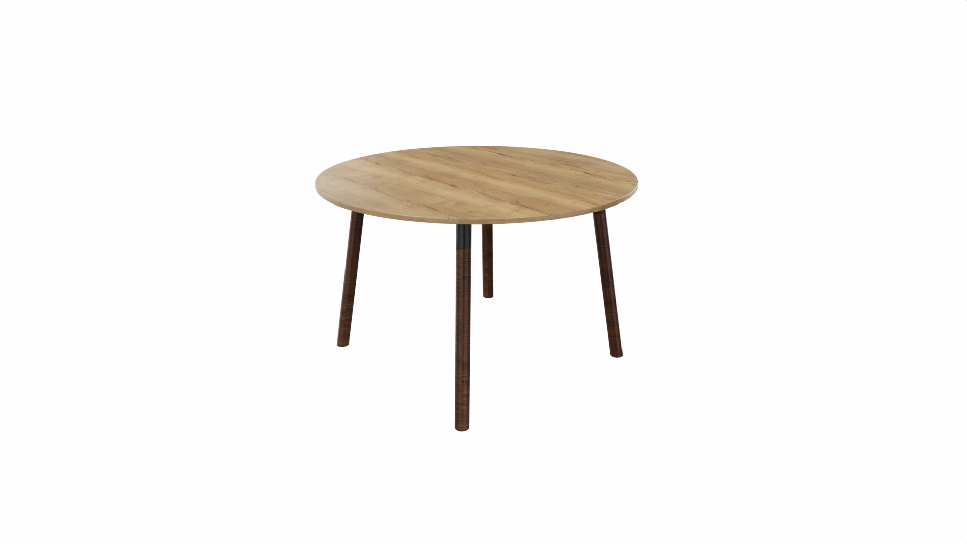 Tafel 9311 rond - 80 cm. - Zwart - Eiken YT49a - Beuken wenge afbeelding