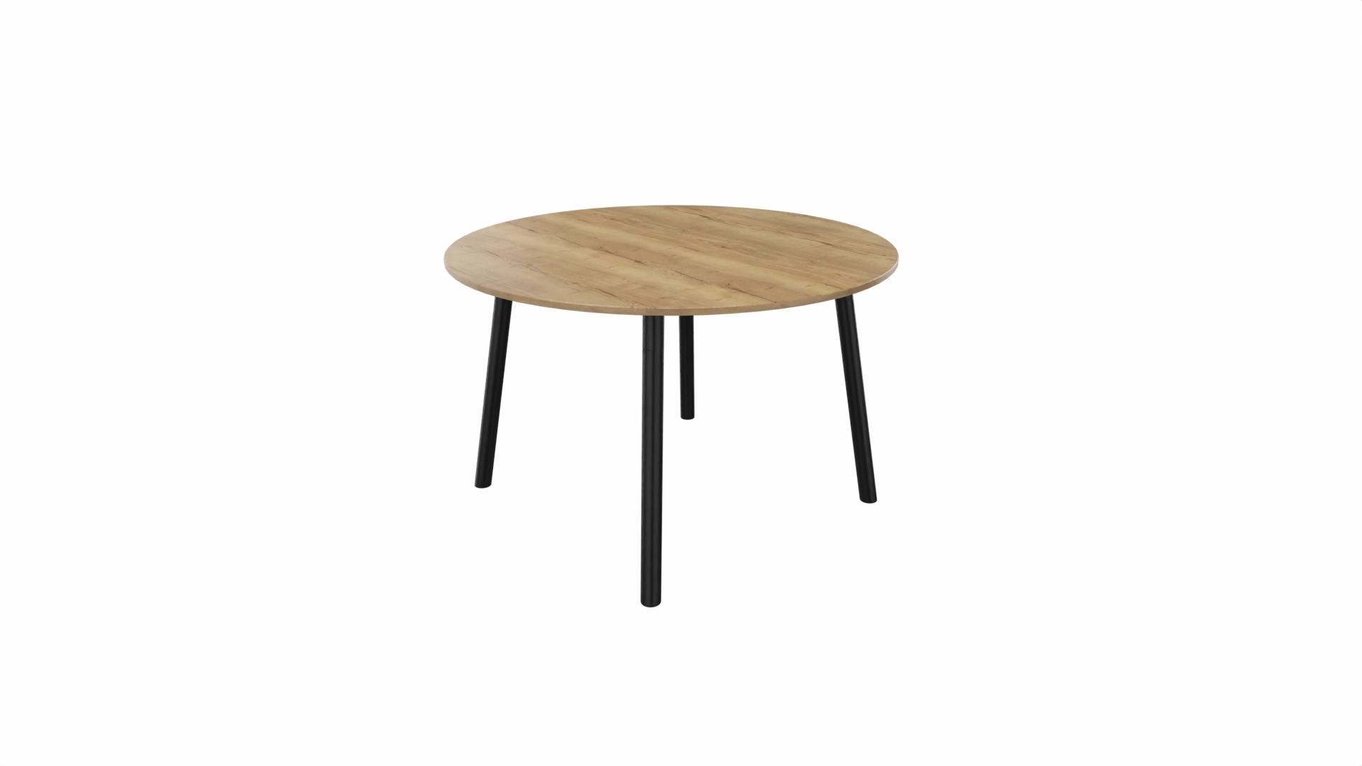 Tafel 9311 rond - 80 cm. - Zwart - Eiken YT49a - Zwart afbeelding